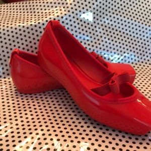 Red Mel Dreamed by Melissa Ballet Bow Flats